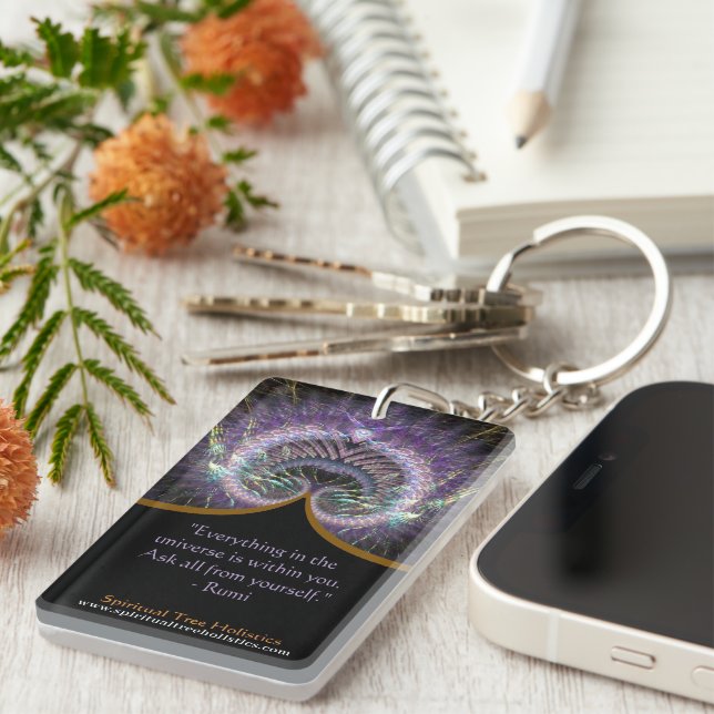 Llavero Árbol espiritual de la vida Energía holística (Frente Derecha)