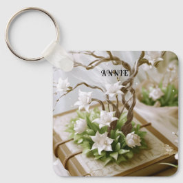 Llavero Árbol floreciente de un Personalizado de libros