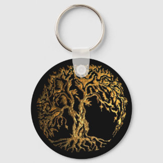 Llavero Árbol Mehndi de la Vida (Oro)