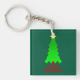 Llavero Árbol navideño con estrella brillante
