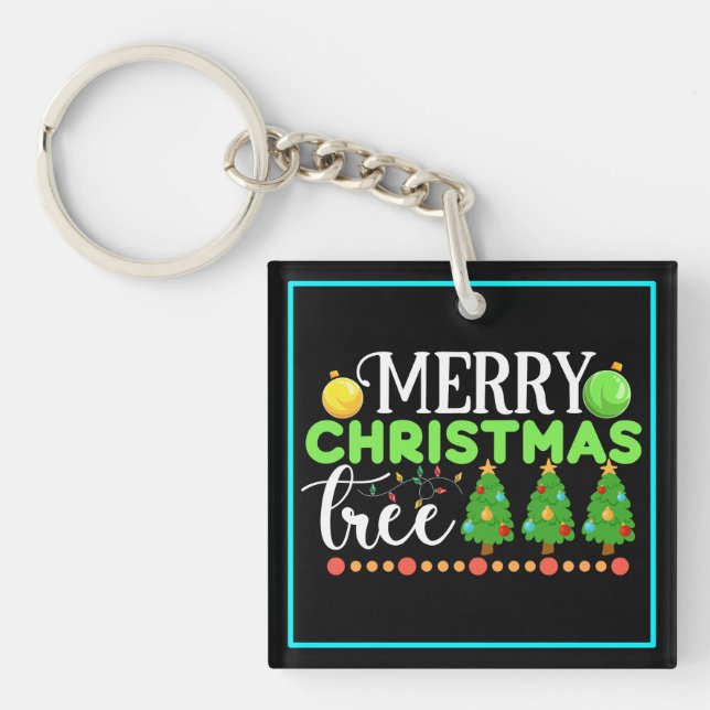 Llavero Árbol navideño Feliz-34564 (Frente)