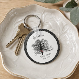Llavero Árbol Recuerdo de Reunión Familiar
