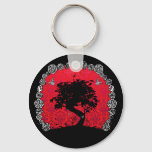 Llavero Árbol subió tatuaje de los bonsais del trago del