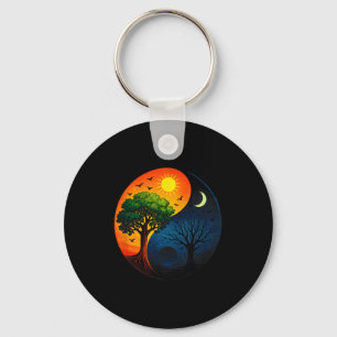 Llavero Árbol Yin Yang - Símbolo budista de meditación yog
