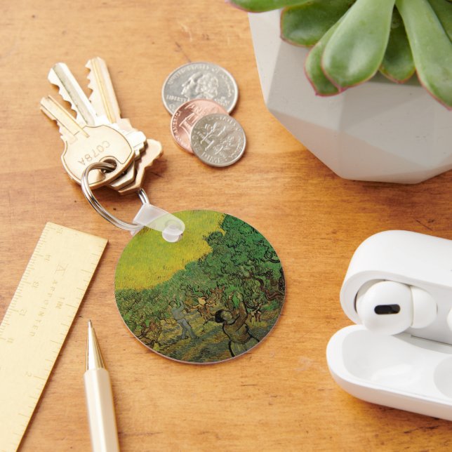 Llavero Arboleda de olivos con figuras cosechando, Vincent (Escritorio )