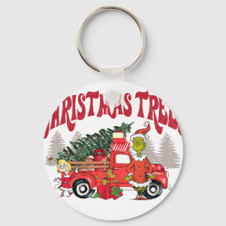 Llavero árboles de navidad frescos de granja grinch