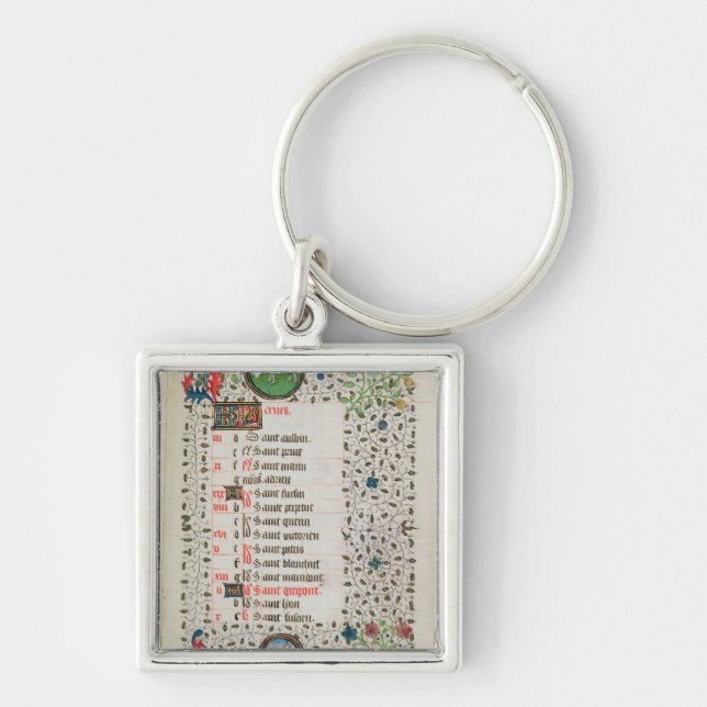 Llavero Árboles del aries y de una tala del hombre (Frente)