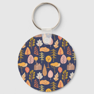 Llavero Árboles multicolores: Vintage de mediados de otoño