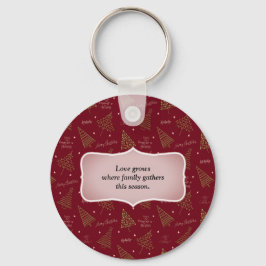 Llavero Árboles navideños modernos con regalo de dirección