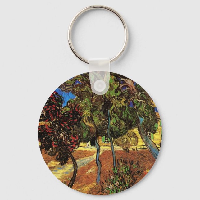 Llavero Árboles Van Gogh en el jardín, Hospital Saint Paul (Anverso)