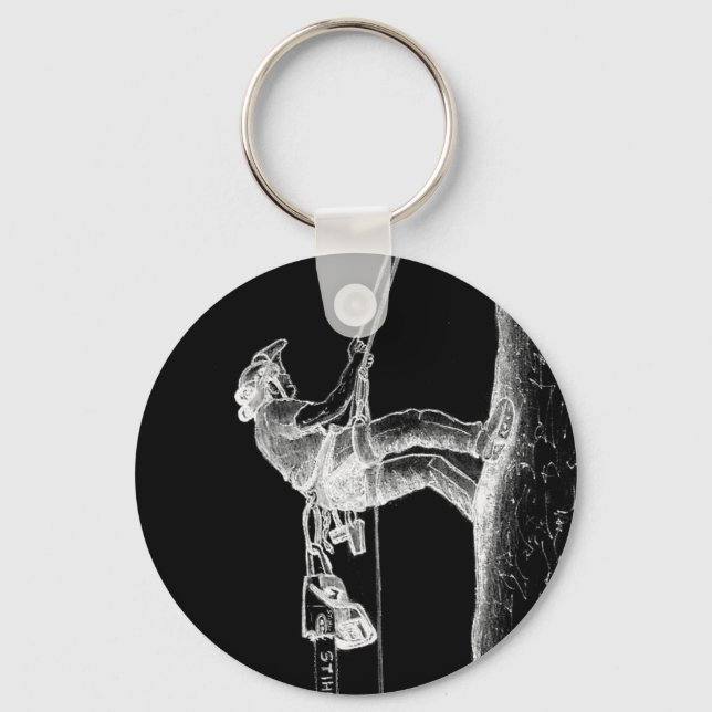 Llavero Arborismo de cirujano árbol en el trabajo actual d (Anverso)