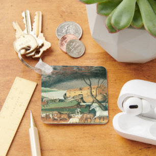 Llavero Arca de Noé de Edward Hicks, Arte Popular Antiguo