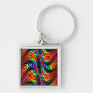 Llavero Arco iris de la seda del fractal
