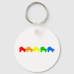 Llavero arco iris del patín de ruedas