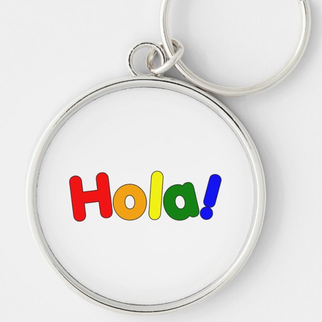 Llavero Arco iris español hola: Iris Hola de Espanol (Frente)