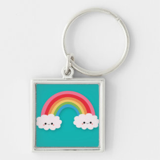 Llavero Arco iris y Cluds feliz en trullo