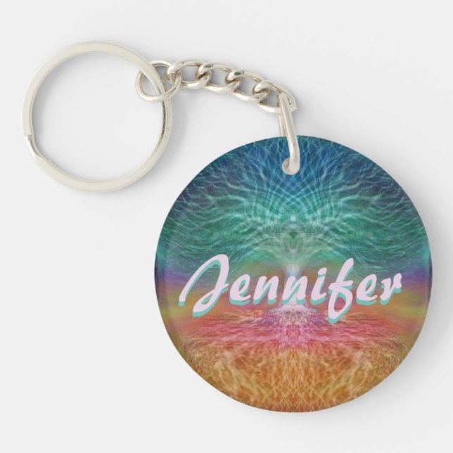 Llavero Arcoiris árbol de la vida (Frente)