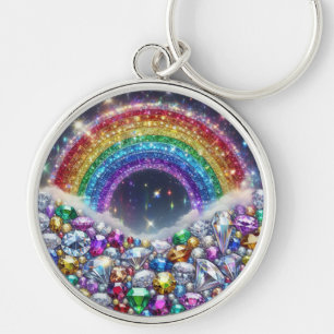 Llavero arcoiris brillante