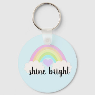 Llavero Arcoiris brillante color de agua pastel