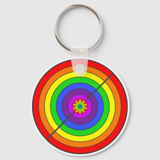 Llavero Arcoiris colorido (Anverso)