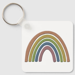 Llavero Arcoiris con textura falsa de papel rústico