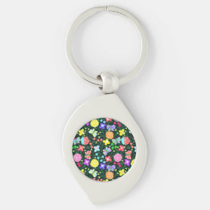 Llavero Arcoiris de flor de mariposa