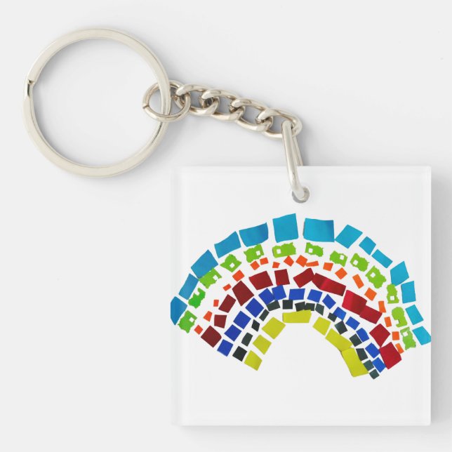 Llavero Arcoiris de papel (Frente)