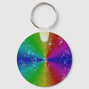 Llavero Arcoiris en óptica de cuero de piel de elefante