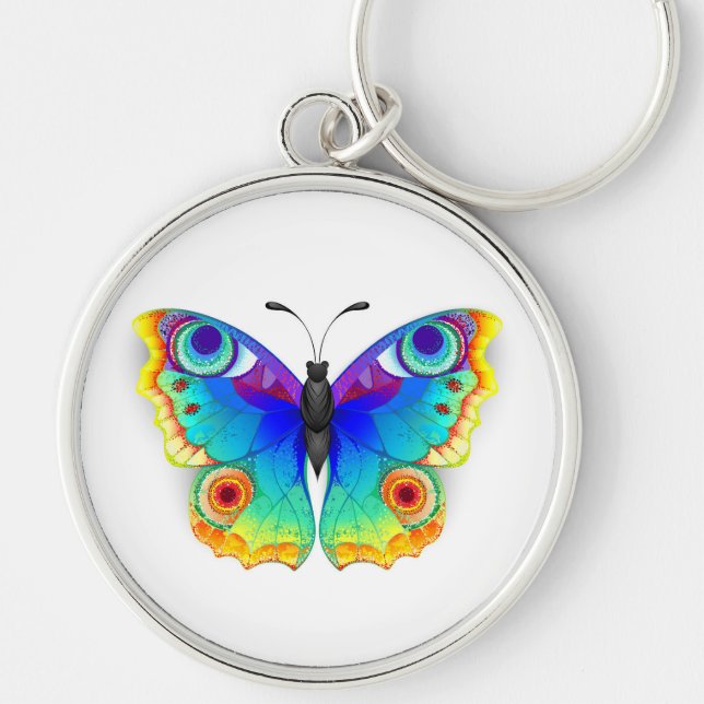 Llavero Arcoiris mariposa Peacock Eye (Frente)