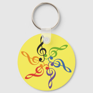 Llavero Arcoiris música clave sol