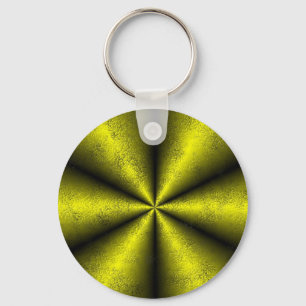 Llavero Arcoiris negro dorado amarillo en Leatheroptik