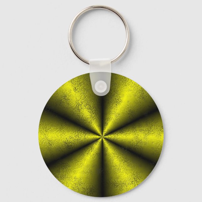 Llavero Arcoiris negro dorado amarillo en Leatheroptik (Anverso)