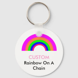 Llavero Arcoiris personalizado En Una Cadena
