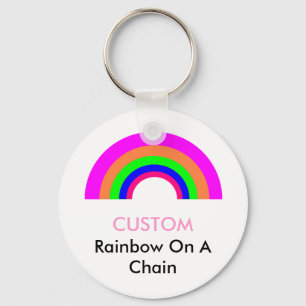 Llavero Arcoiris personalizado En Una Cadena