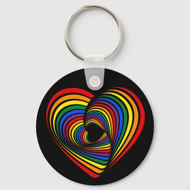 Llavero Arcoiris Twist Heart (Anverso)