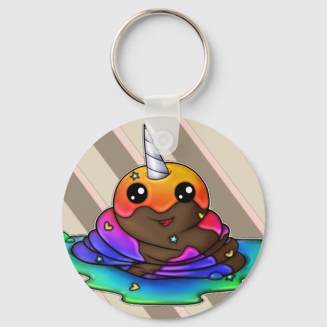 Llavero Arcoiris unicornio (Anverso)