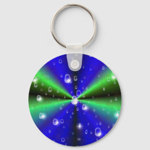 Llavero Arcoiris verde azul en optik de cuero de piel de e