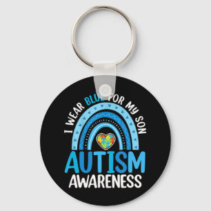 Llavero Arcoiris Yo Uso Azul Para Mi Hijo Autismo Concienc
