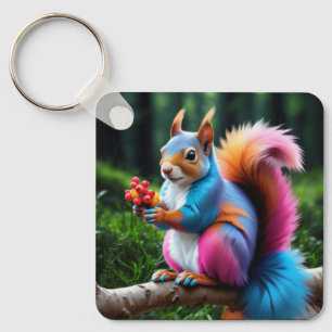 Llavero Ardilla Cuta En La Rama-19274