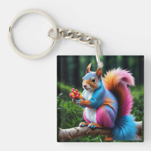 Llavero Ardilla Cuta En La Rama-19274