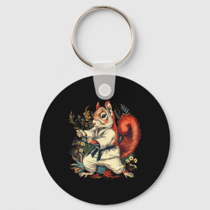 Llavero ardilla de Karate Kickboxing Floral Taekwondo