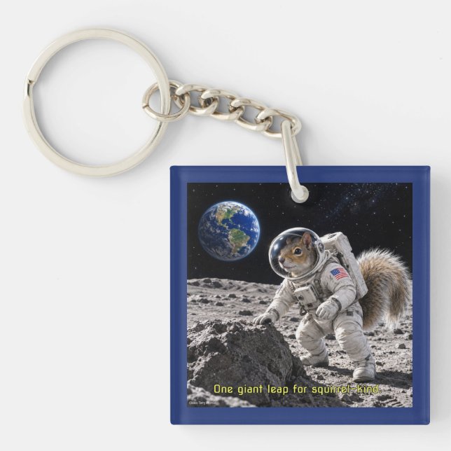 Llavero Ardilla en el espacio (Frente)