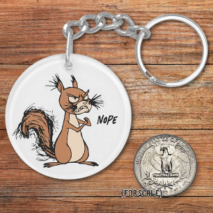 Llavero Ardilla enojada dibujando charlatán de frases sarc