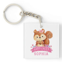 ardilla personalizada Feliz Rosa de Pascua