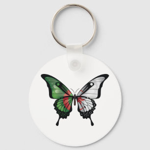 Llavero Argelia Pegatina de la bandera de la mariposa de c