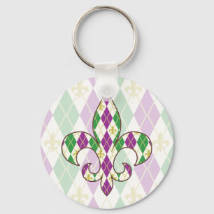 Llavero Argyle de Mardi Gras