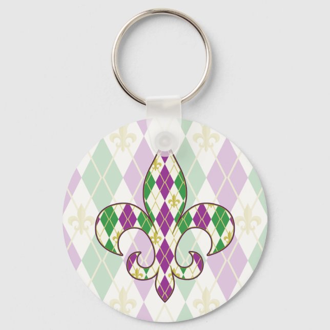 Llavero Argyle de Mardi Gras (Anverso)
