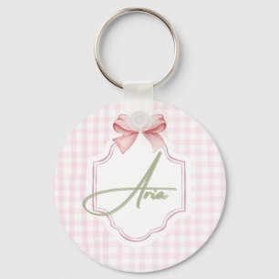 Llavero Aria Baby Nursery Personalizado Bow&Gingham