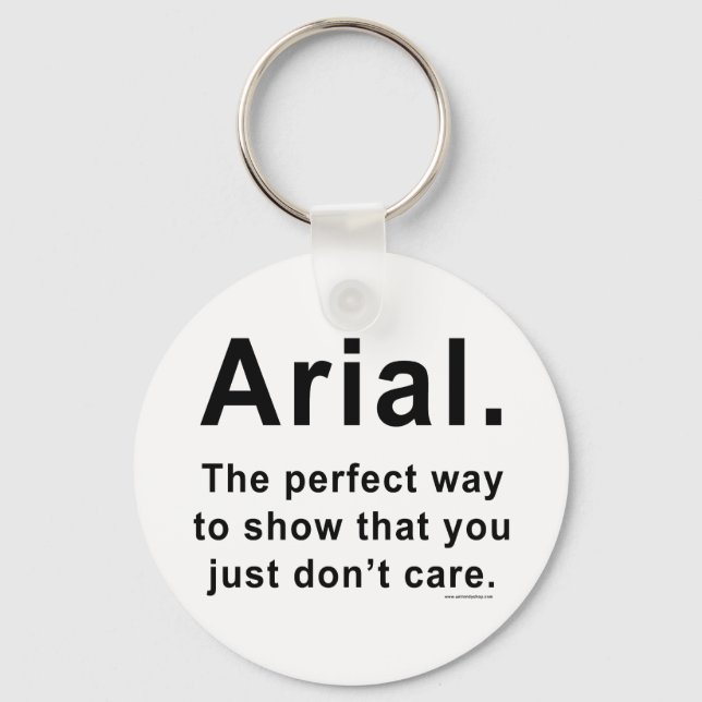 Llavero Arial Font Humor Mug (Anverso)