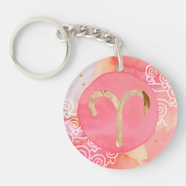 Llavero Aries Astrología Zodiac Keychain - Negrita y brill
